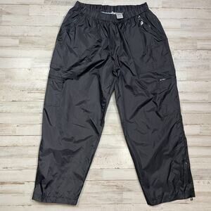 Danskin Womens Black Nylon Sport Active Cargo Pants SZ L C101378